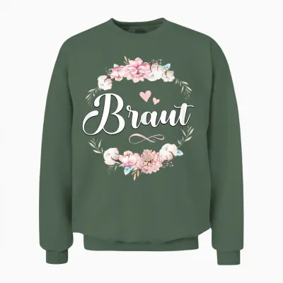 Women's Bridal T-Shirt Jga Women Bride Shirt Party Poltern Bridal T-Shirt, Black Unisex Sweatshirt - Military Green