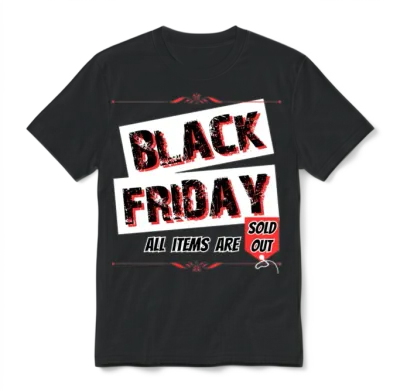 Funny Black Friday Sold Out Unisex T-Shirt - Black