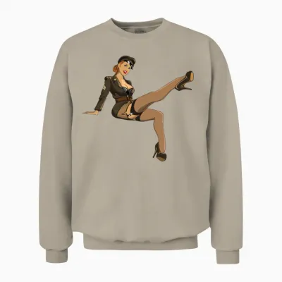 Pinup Army Unisex Sweatshirt - Sand