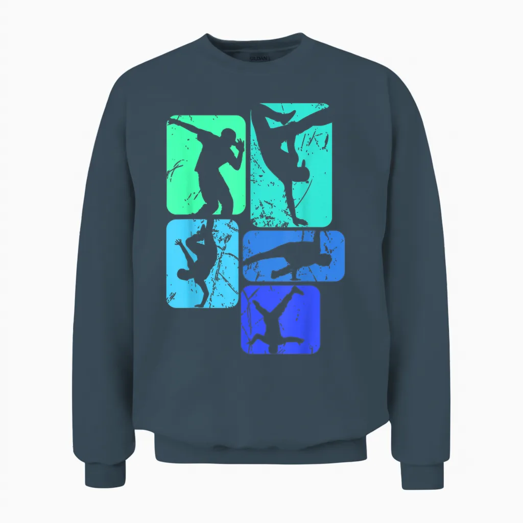 Breakdance Breakdancer Breakdancing Children's Boys Unisex Sweatshirt in Dark Heather