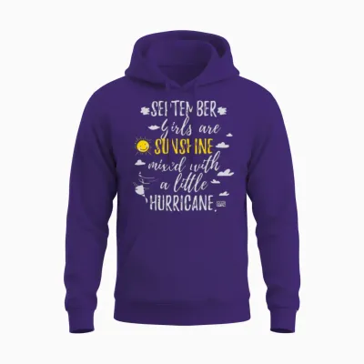 September Girls Sunshine and Hurricane Unisex Hoodie - Purple