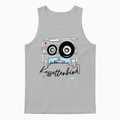 Kassettenkind 90er 80er Jahre Mottoparty Oldschool Kassette Unisex Tank Top - Ash