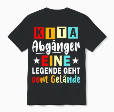 Kinder Kita Abgänger 2026 Eine Legende Geht Vom Gelände Schulkind Unisex T-Shirt - Black