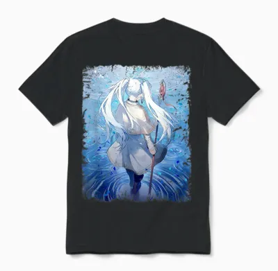 Frieren Name Shirt Anime Manga Video Game Men Women Unisex T-Shirt - Black