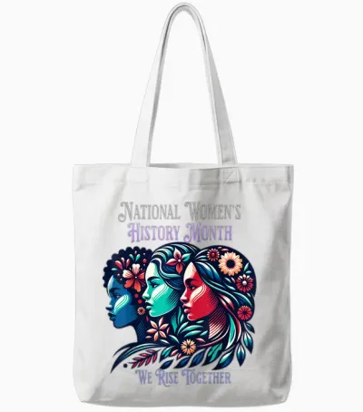 National Women's History Month Honoring Collection Tote Bags - White