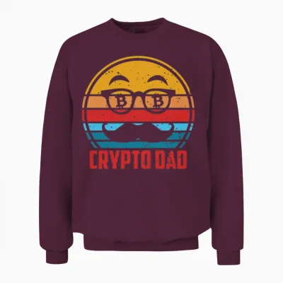 Crypto Dad, Bitcoin, Cryptocurrency, Crypto Unisex Sweatshirt - Maroon