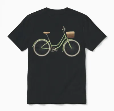 Bicycle Retro Unisex T-Shirt - Black