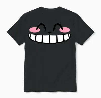 Kawaii Wide Smile | Kate 2021 Unisex T-Shirt - Black
