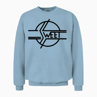 New the Sweet Band Glam 70s Classic Rock Band Men Unisex Sweatshirt - Light Blue