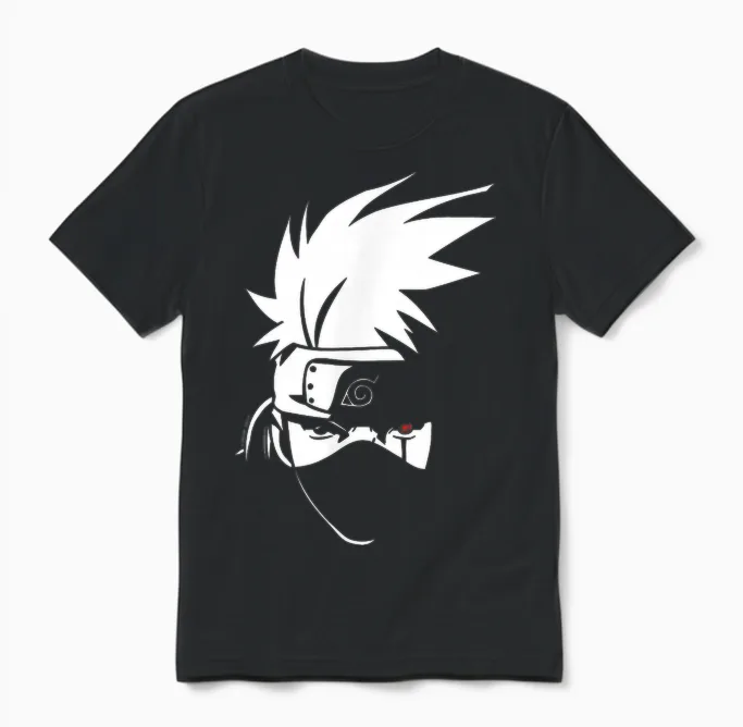 Naruto Shippuden Kakashi Run T-Shirt, Black, S Unisex T-Shirt in Black