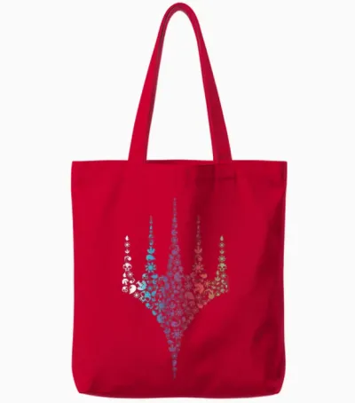 Magic: the Gathering Logo Rainbow Icons Tote Bags - Red