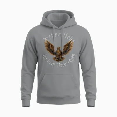 Heimatliebe Ist Kein Verbrechen - Deutschland Adler Klassik Unisex Hoodie - Sport Grey