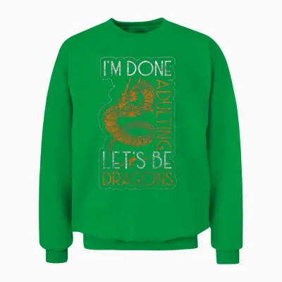 Dragon Black Chinese Dragon Unisex Sweatshirt - Irish Green