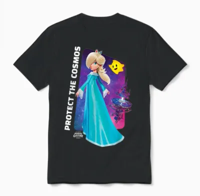 The Super Mario Galaxy Movie Rosalina Protect the Cosmos Unisex T-Shirt - Black