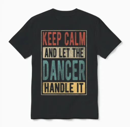 Dancer Retro Gift Unisex T-Shirt in Black