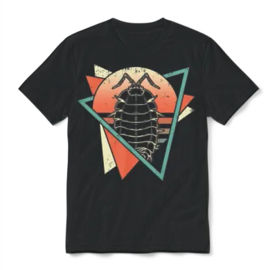 Isopods Retro Vaporwave Unisex T-Shirt - Black