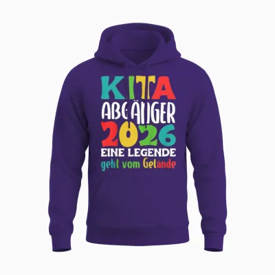 Kita Abgänger 2026 Eine Legende Geht Vom Gelände Abschied Unisex Hoodie - Purple