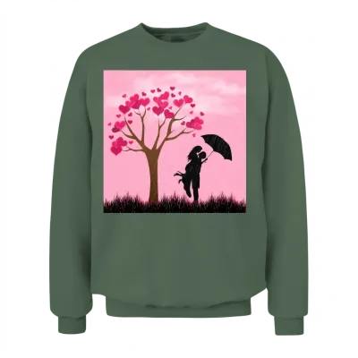 Valentine's Day Unisex Sweatshirt - Military Green