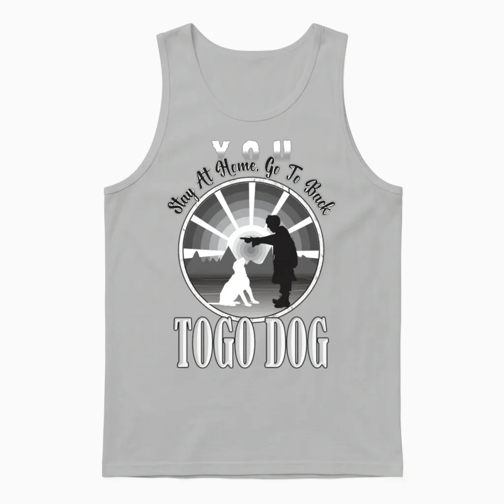 Dog Lover Togo Dog Lovers Unisex Tank Top in Ash