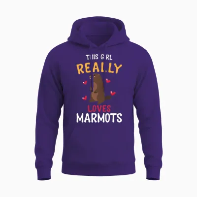 Marmot, Marmot Animal, Marmots Unisex Hoodie - Purple