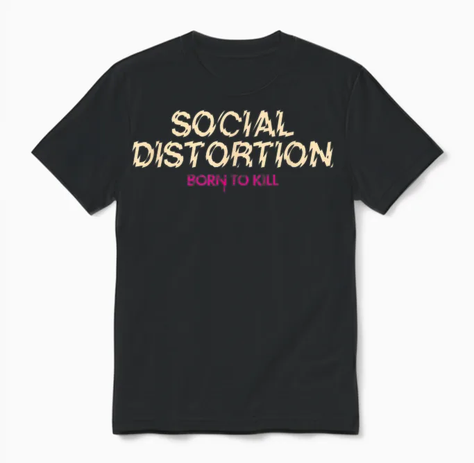 Offizielle Social Distortion Born to Kill Skelly Unisex T-Shirt in Black