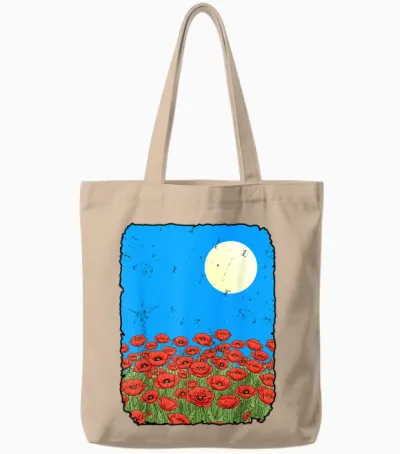 Coquelicots Tote Bags - Natural