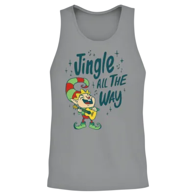 Funny Christmas Elf Unisex Tank Top - Sport Grey