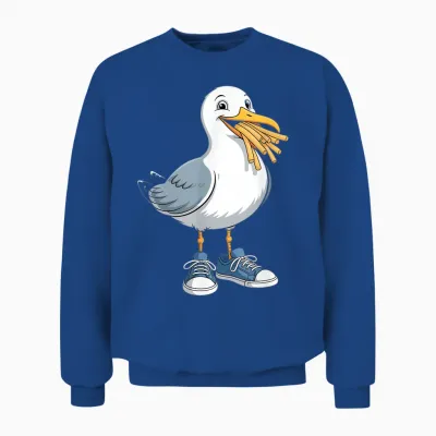 Möwe Sneaker Pommes Cool Unisex Sweatshirt - Royal