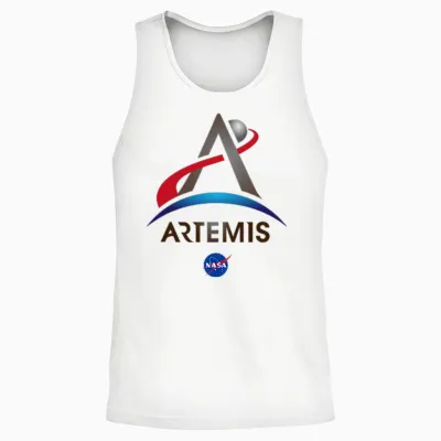 Nasa Artemis Mission Logo Unisex Tank Top - White