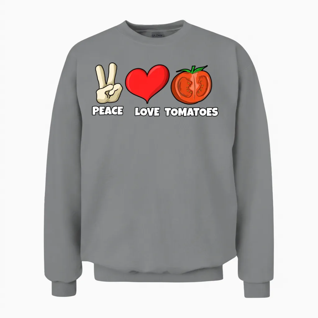 Funny Tomato Outfit Unisex Sweatshirt in Sport Grey