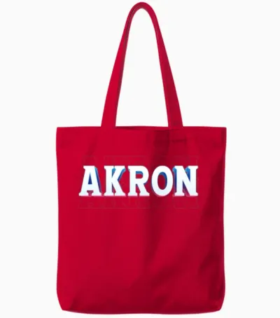 Retro - Akron Tote Bags - Red