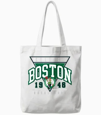 Offizieller Nba Boston Celtics Ball Tote Bags - White