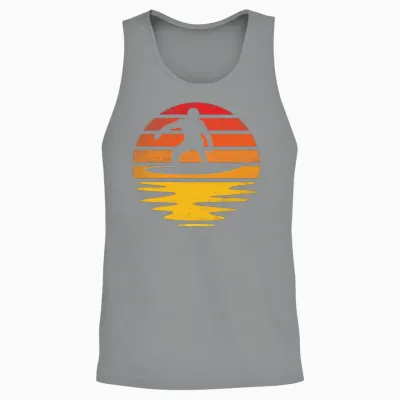 Surfing Retro Unisex Tank Top - Sport Grey