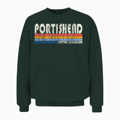 Retro Vintage 70er 80er Jahre Style Portishead, Großbritannien Unisex Sweatshirt - Forest