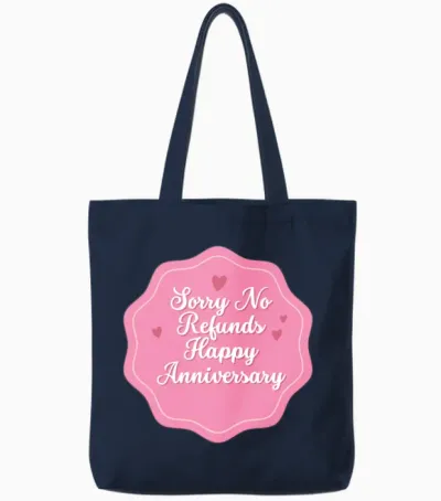 Funny Anniversary Tote Bags - Navy