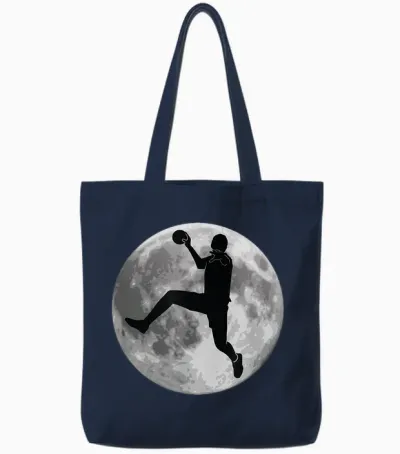 Hand Handball Player Handball France Child Boy Moon Tote Bags - Navy