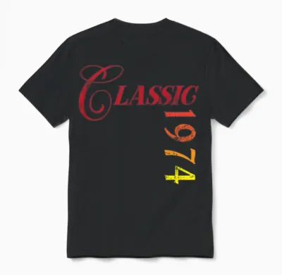 1974 Vintage 50th Birthday Unisex T-Shirt - Black