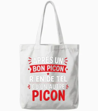 Humoristique Picon Bière Alcool Picole Humour Picon Tote Bags - White