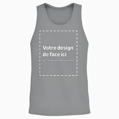 T-Shirt Customise Avec Votre Image Double-Sided Unisex Tank Top - Sport Grey