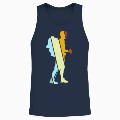 Hiking Retro Unisex Tank Top - Navy