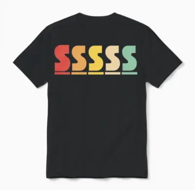 S Design Unisex T-Shirt - Black
