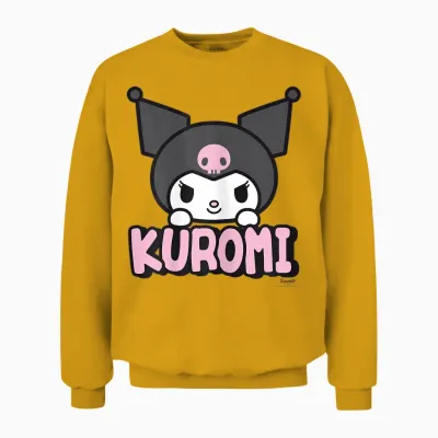 Hello Kitty Kuromi Character Unisex Sweatshirt - Gold