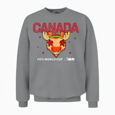 Fifa World Cup26 Canada Mascotte Stars Unisex Sweatshirt - Sport Grey