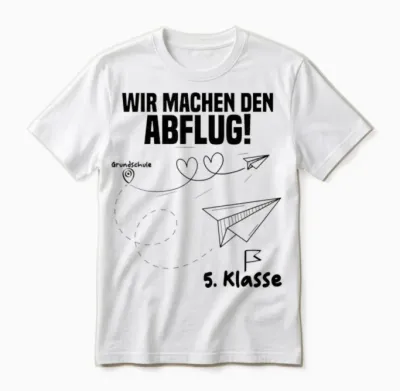 Wir Machen Den Abflug 5 Klasse Abschluss Grundschulabschluss Unisex T-Shirt - White