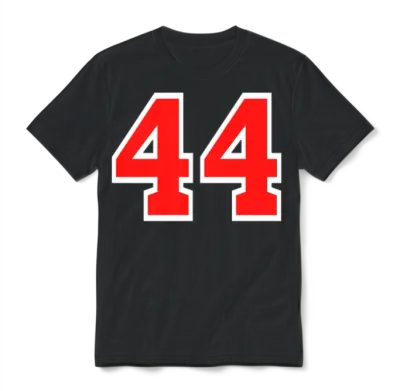 Number 44 Unisex T-Shirt - Black