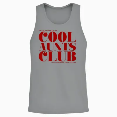 Cool Aunts Club T-Shirt with German Text "wie Deine Mutter, Nur Cooler (beste Tante") Unisex Tank Top - Sport Grey