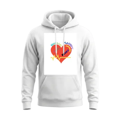 Fragile Heart of Humanity Unisex Hoodie - White