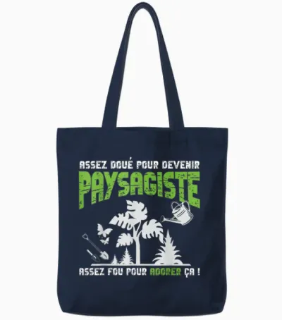 Man Humour Gardener Garden Gardening Landscaping Humor T-Shirt, Black, S Tote Bags - Navy