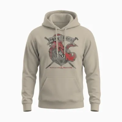 Dungeons & Dragons How I Roll T-Shirt Small Unisex Hoodie - Sand