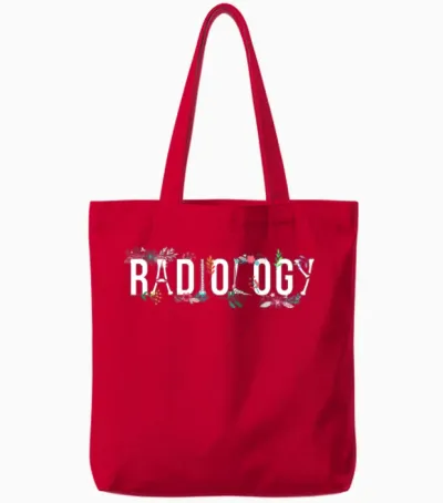 Radiology Technologist Flowers Rad Tech Tote Bags - Red